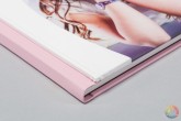 Ejemplo Album de Fotos Artesanal en Polipiel rosa y blanco