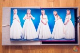 Album de ComuniÃ³n Caja Lazo Lino Fucsia