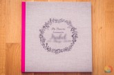 Album de ComuniÃ³n Caja Lazo Lino Fucsia