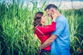 Foto de Preboda con un fondo verde