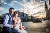 Reportaje de Boda en la Plaza del Pilar con Atardecer