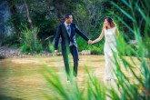 Postboda en un Rio del Pirineo