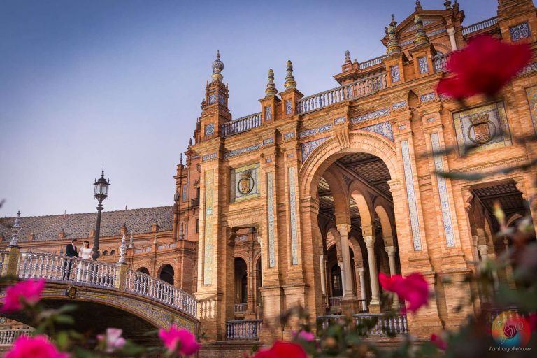 Foto de Reportaje en la Plaza de Espña de Sevilla