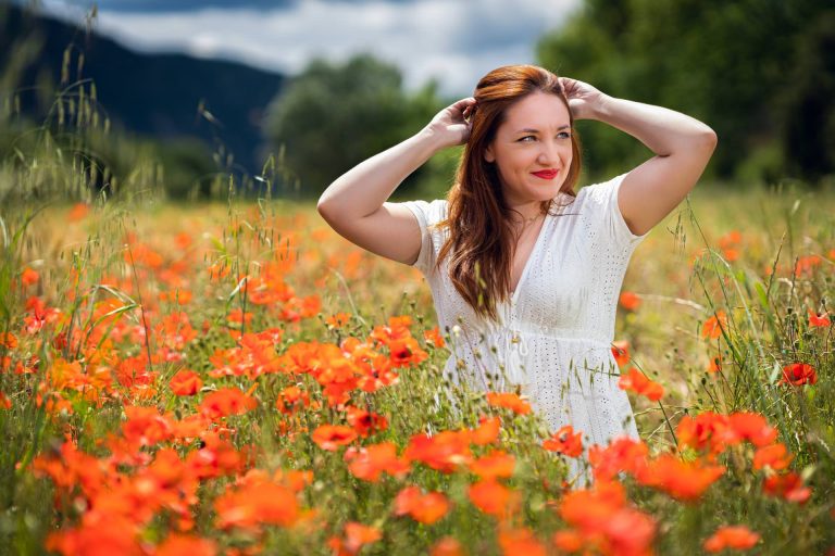 Foto en un Campo de Amapolas