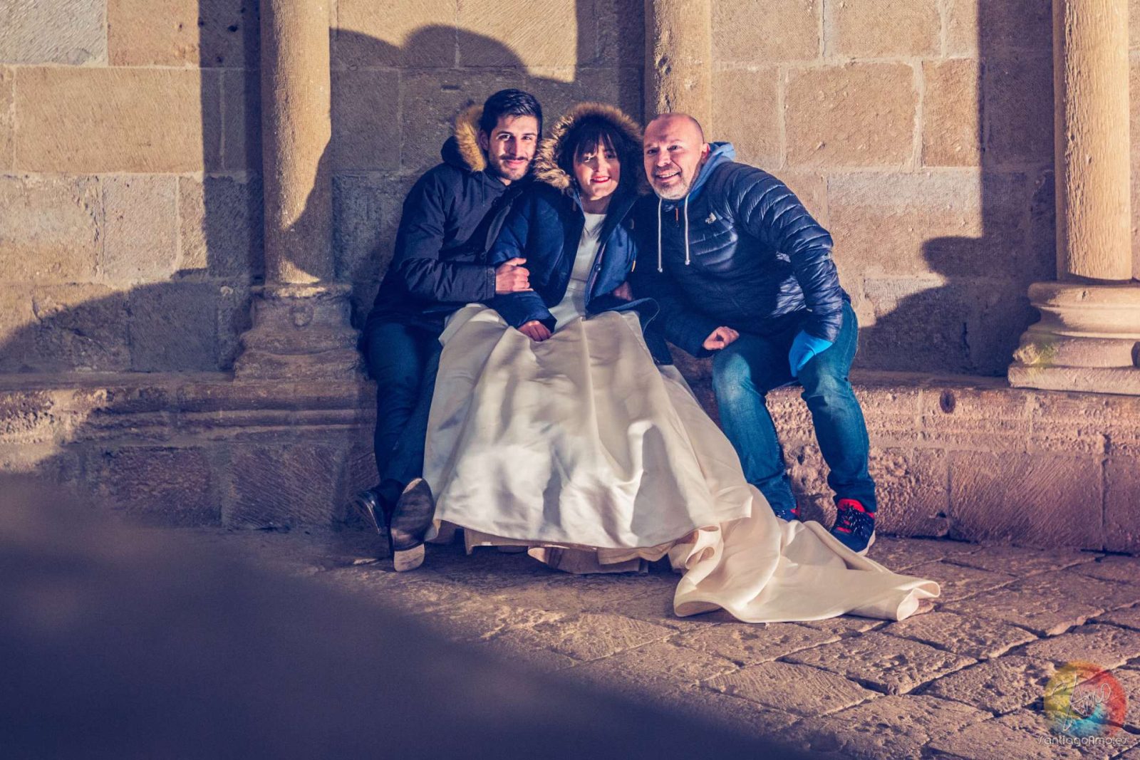 Foto con los Novios de making-off en Loarre