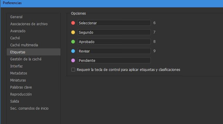 Pantalla de Configuracion